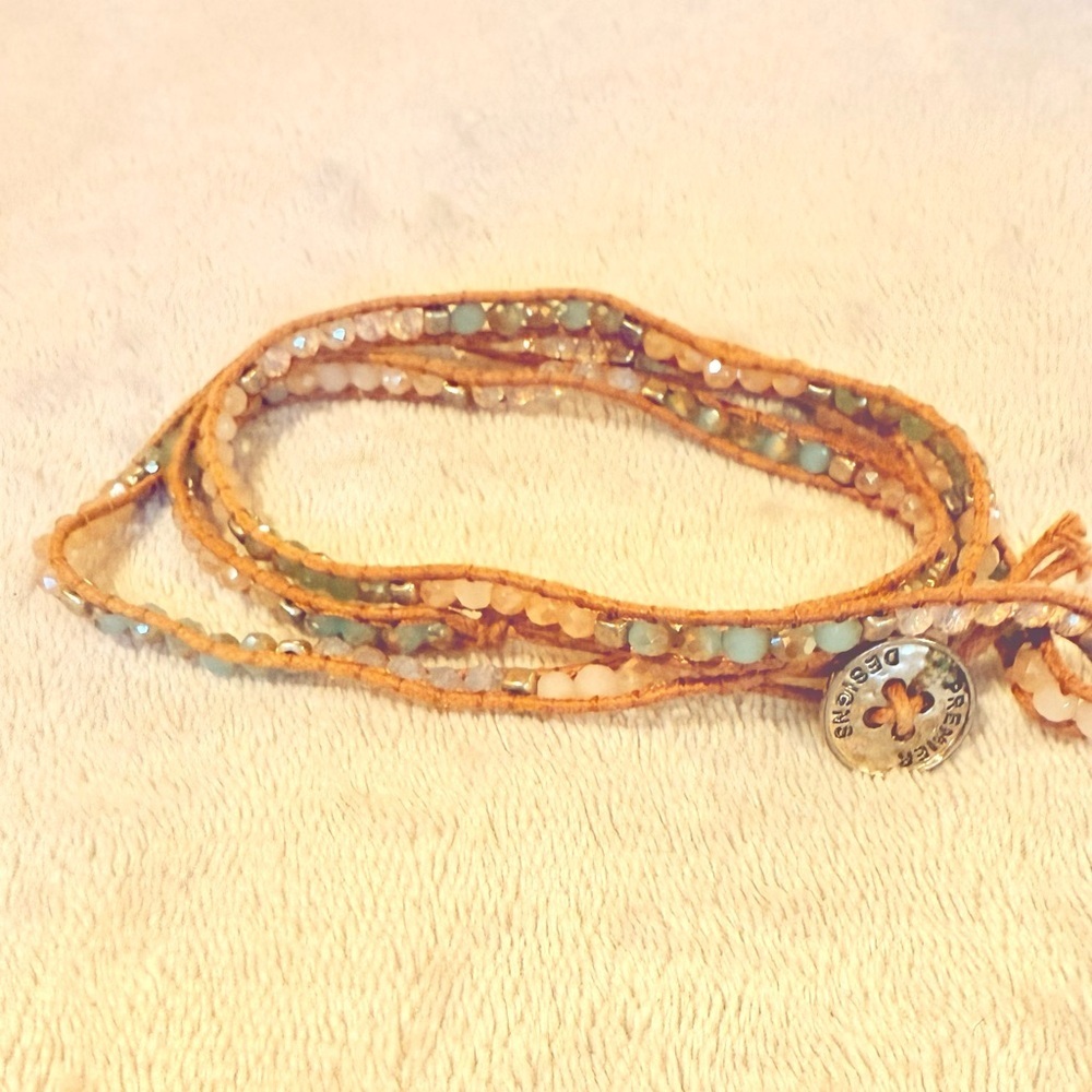 Premier Designs Brown and Green Wrap Button Bracelet 3 for $30